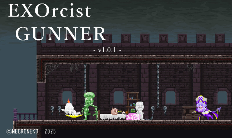 【动作ACT/像素全动态/生肉】驱魔人枪手（EXOrcist GUNNER）V1.0.1 原版JP-EN【120M】-Acggame